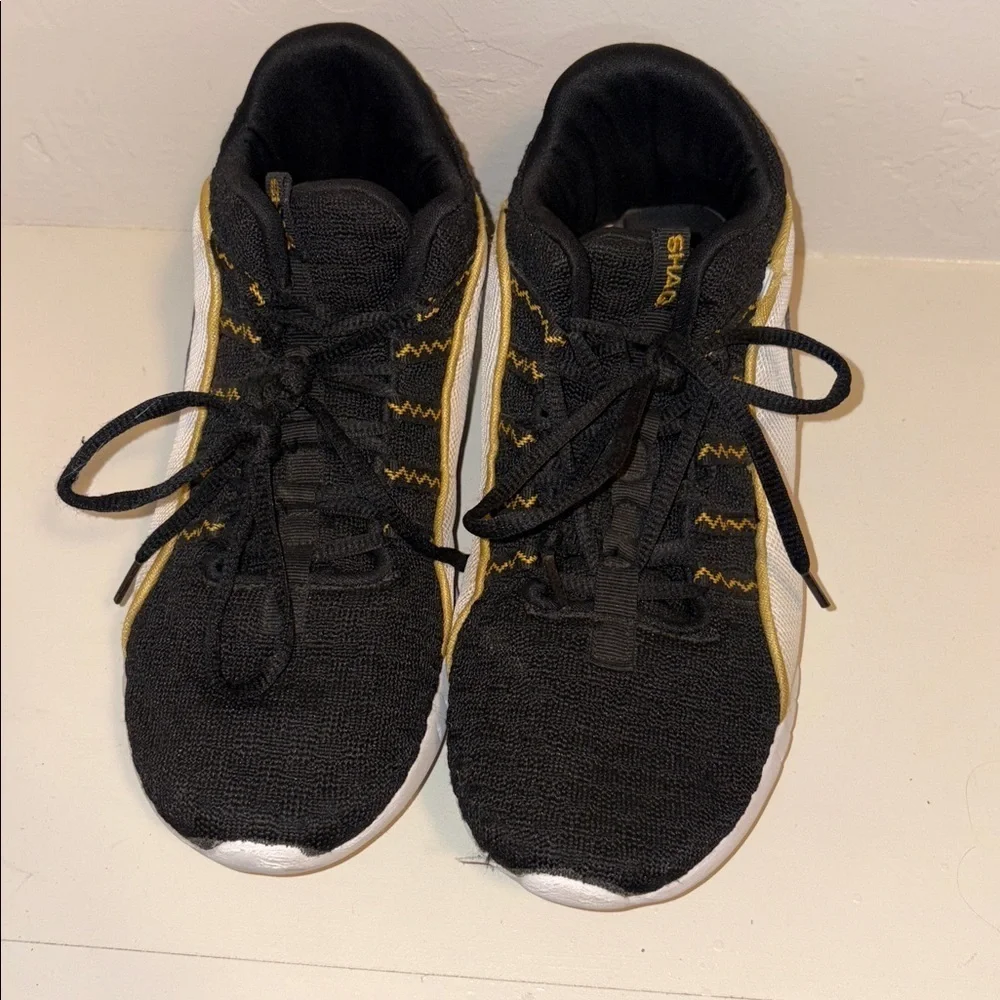 Black and Gold Athletic Sneakers